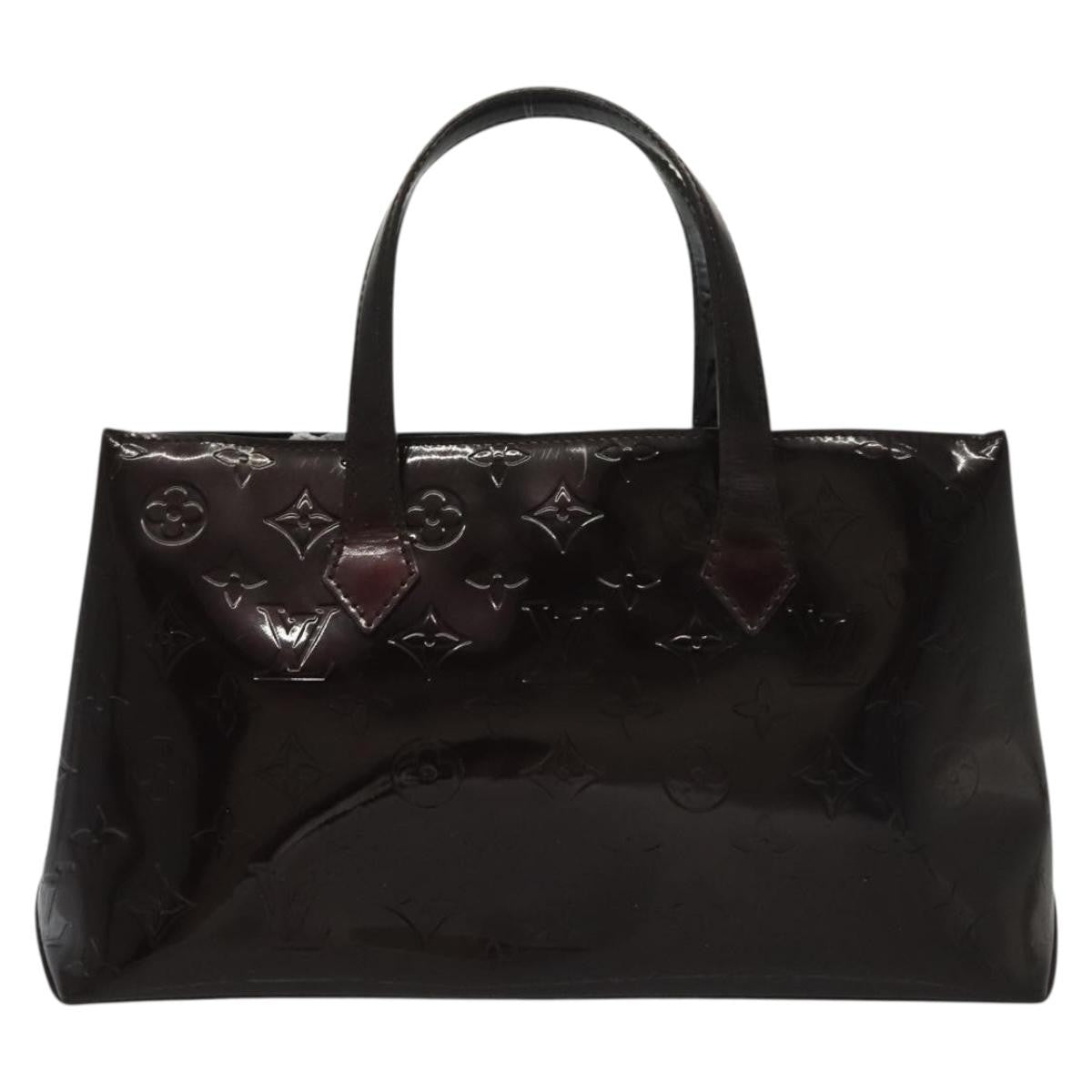 Louis Vuitton Wilshire Handbag Monogram Vernis, PURPLE, PATENT_LEATHER, Handbag
