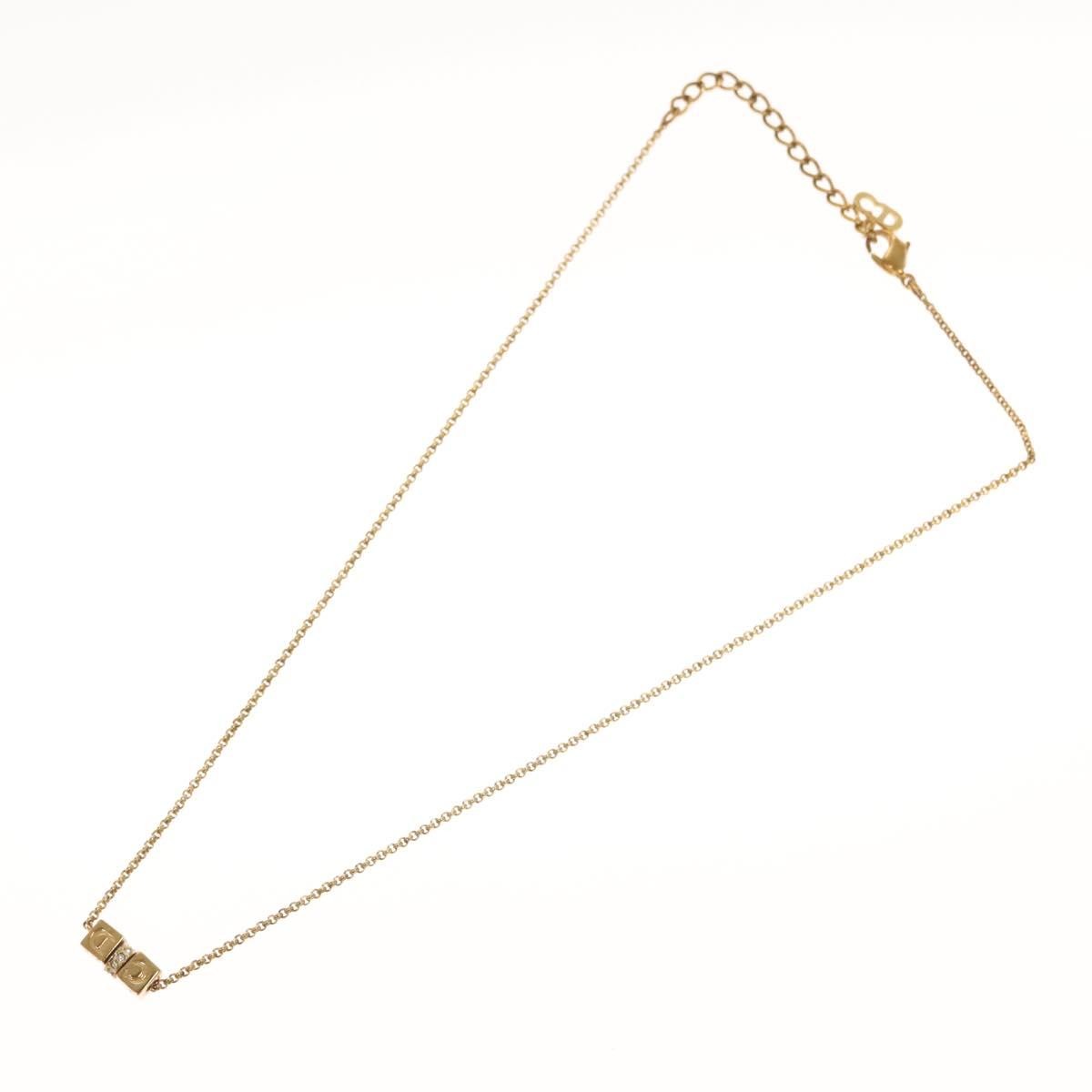 Christian Dior CD Pendant Necklace Gold-plated, GOLD, METAL, Necklace
