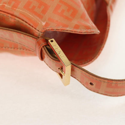 Fendi Mamma baguette Canvas, ORANGE, CANVAS, Shoulder bag
