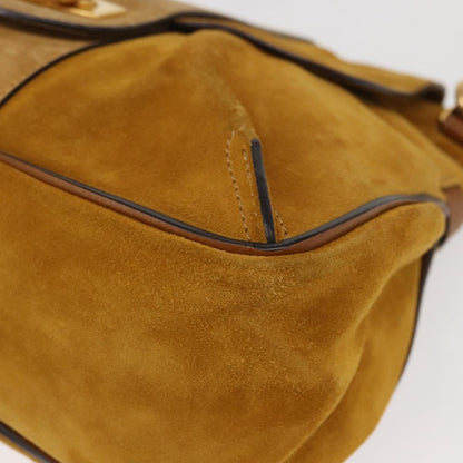 Chloe Lexa Crossbody Bag Suede, GOLD, SUEDE, Shoulder bag