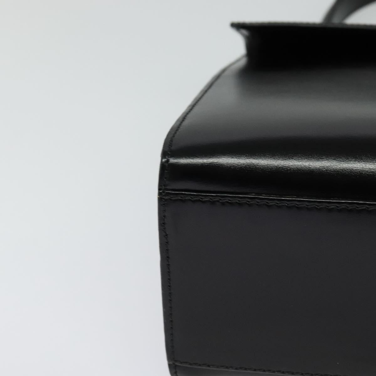 Celine Gancini Handbag Leather, BLACK, LEATHER, Handbag