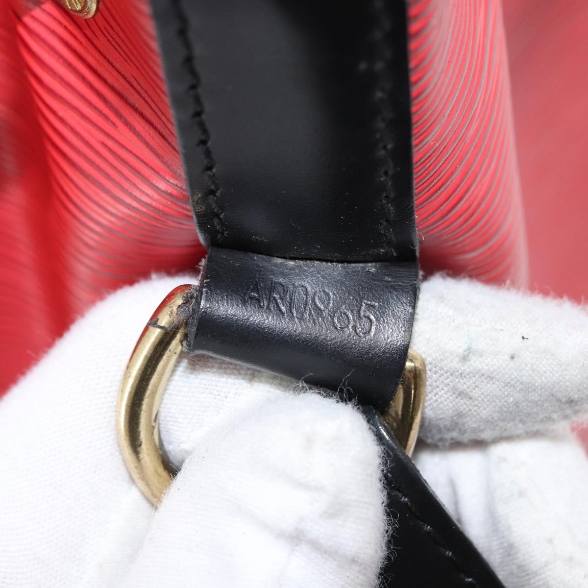 Louis Vuitton Bicolor Petit Noe Handbag Epi Leather, RED, LEATHER, Shoulder bag