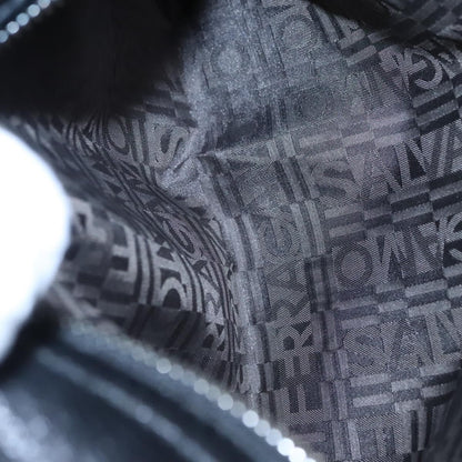 Salvatore Ferragamo Sofia Satchel Leather, BLACK, LEATHER, Handbag