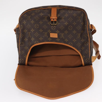 Louis Vuitton Saumur Handbag Monogram Canvas, BROWN, CANVAS, Shoulder bag