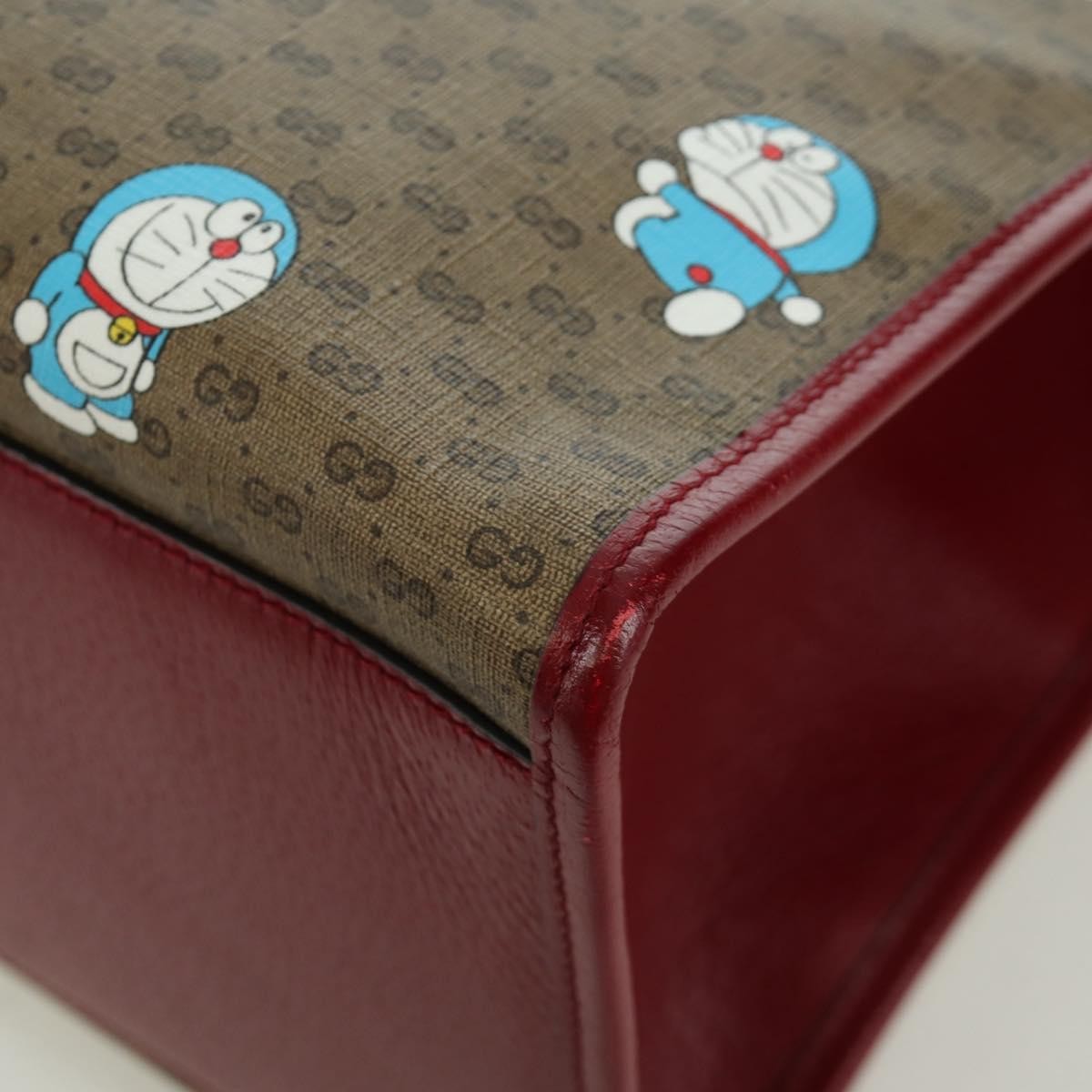 Gucci Doraemon Tote Printed Mini GG Coated Canvas, Beige, Canvas, Tote Bag