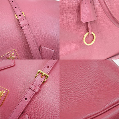 Prada Lux Open Tote Saffiano Leather, Pink, Leather, Tote Bag