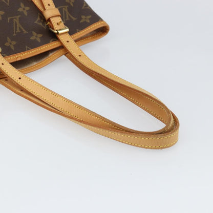 Louis Vuitton Petit Bucket Bag Monogram Canvas, BROWN, CANVAS, Tote bag