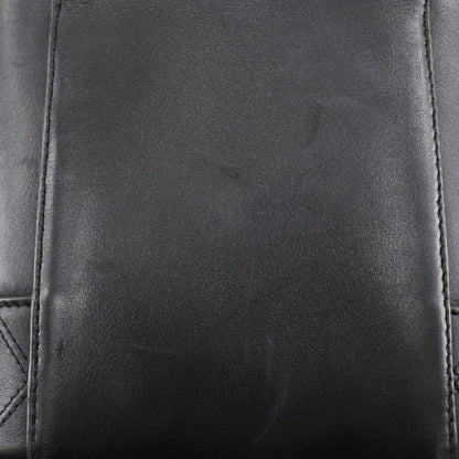Chanel Vintage Cosmetic Case Leather, BLACK, LEATHER, Clutche & pouche