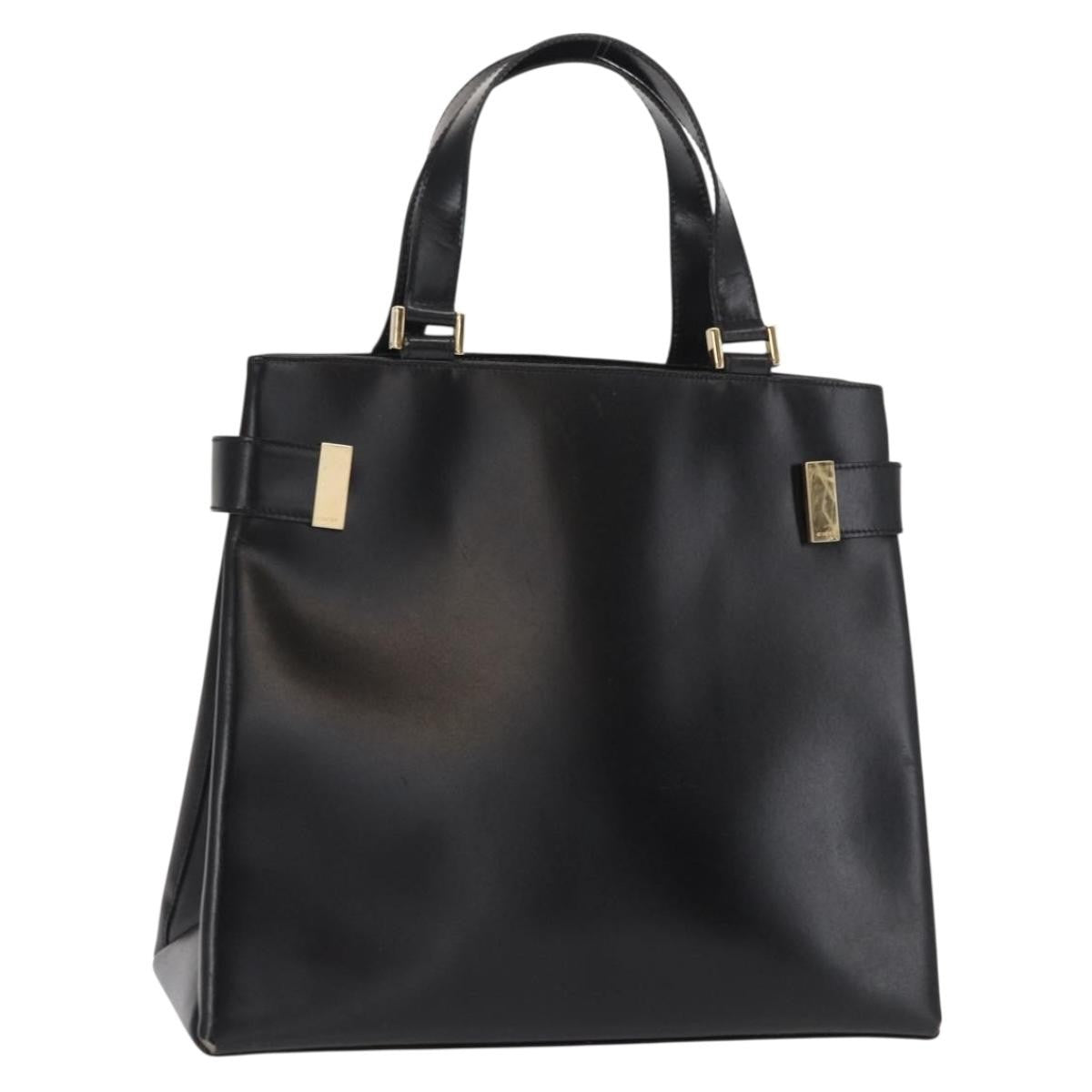 Gucci Vintage Handbag Leather, BLACK, LEATHER, Handbag