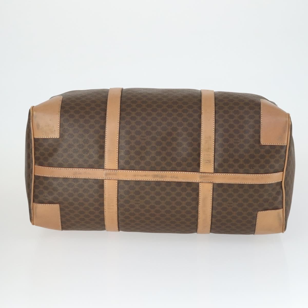 Celine Vintage Duffle Bag Canvas and Leather, BROWN, CANVAS, Travel bag