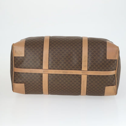Celine Vintage Duffle Bag Canvas and Leather, BROWN, CANVAS, Travel bag