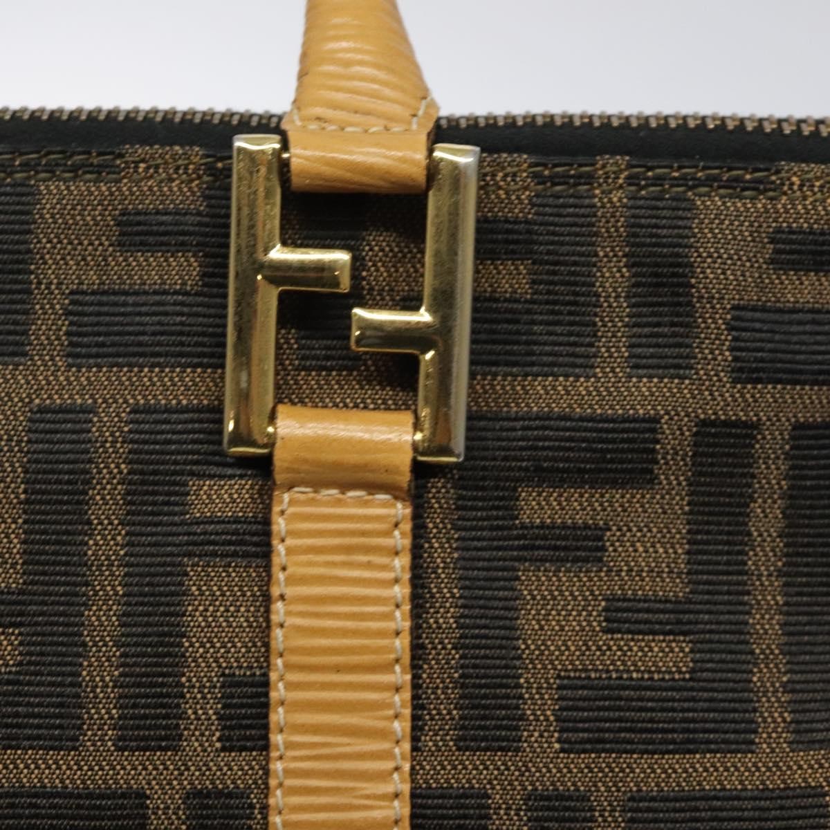 Fendi Vintage Top Handle Bag Zucca canvas, BLACK, CANVAS, Tote bag