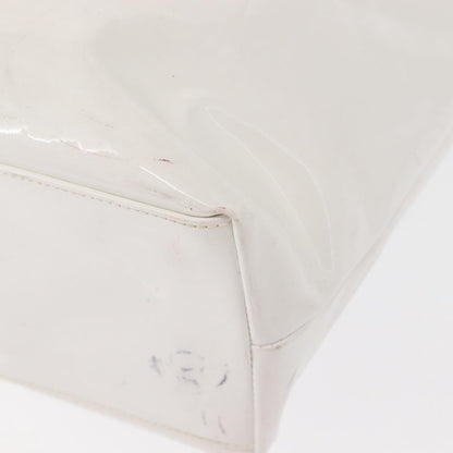 Salvatore Ferragamo Gancini Tote Patent leather, WHITE, PATENT_LEATHER, Tote bag