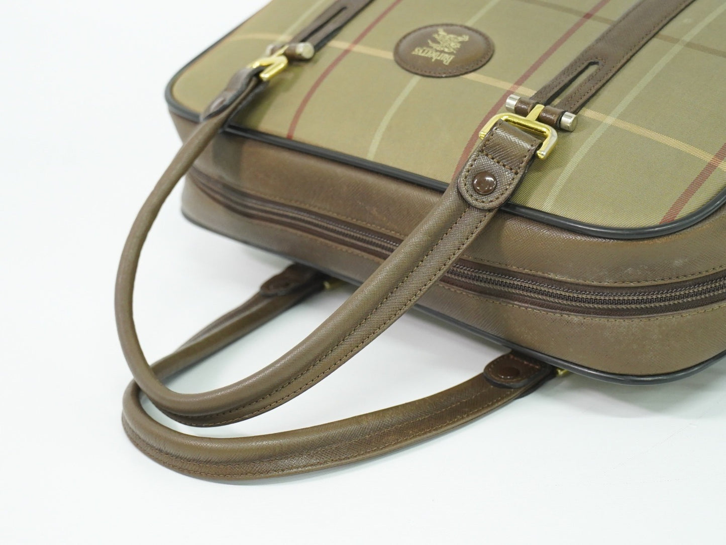 Burberry Nova check boston bag Canvas, KHAKI, CANVAS, Handbag
