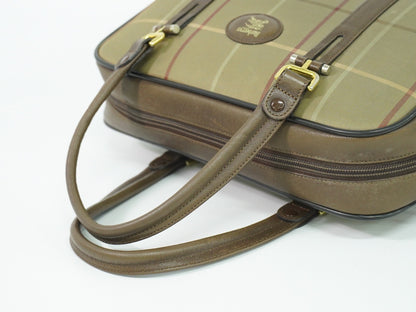 Burberry Nova check boston bag Canvas, KHAKI, CANVAS, Handbag