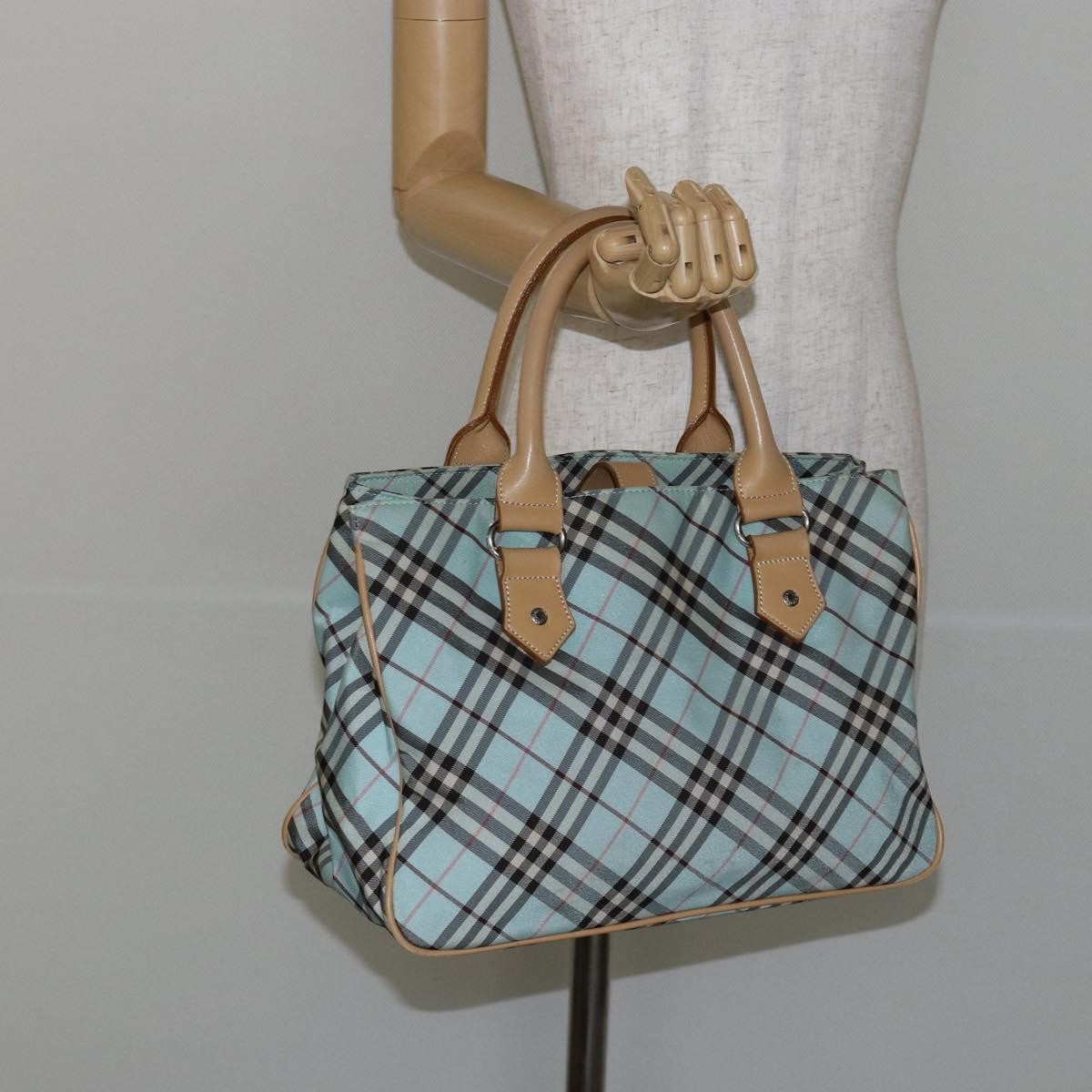 Burberry Nova Check Tote Nylon, BLUE, NYLON, Tote bag