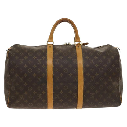 Louis Vuitton Keepall Bag Monogram Canvas, BROWN, CANVAS, Travel bag