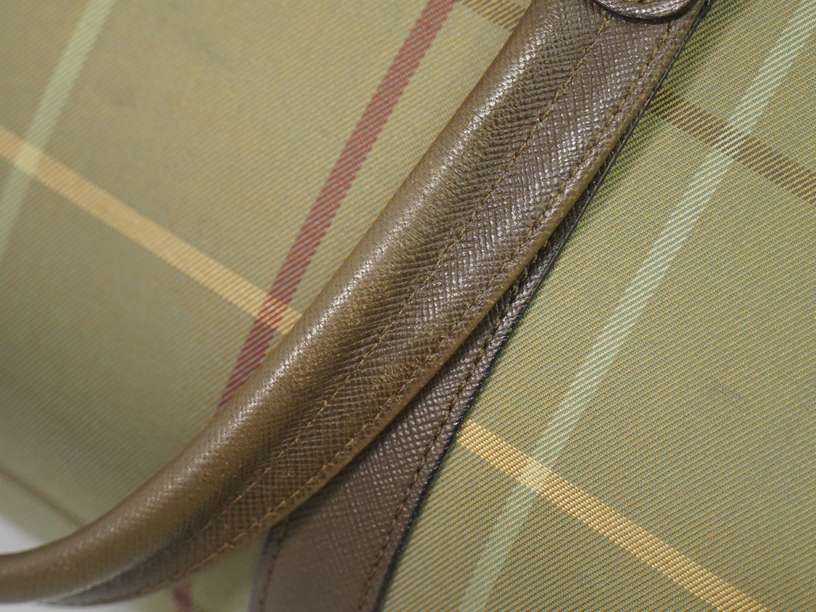Burberry Nova check boston bag Canvas, KHAKI, CANVAS, Handbag