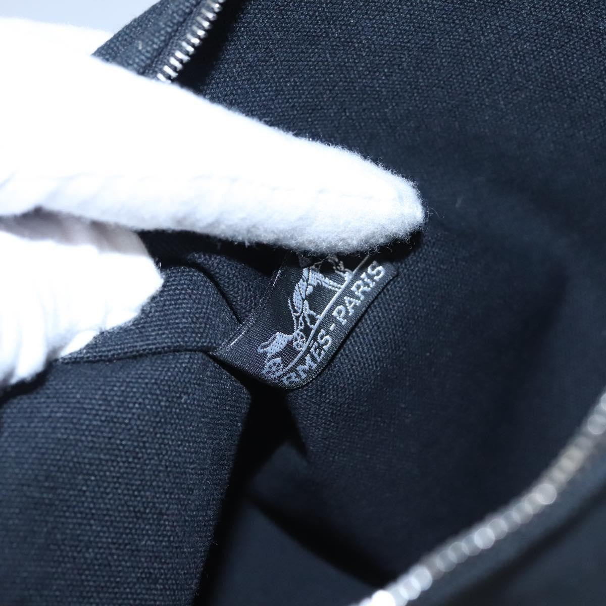 Hermes Bora Bora Pouch Toile, BLACK, CANVAS, Tote bag