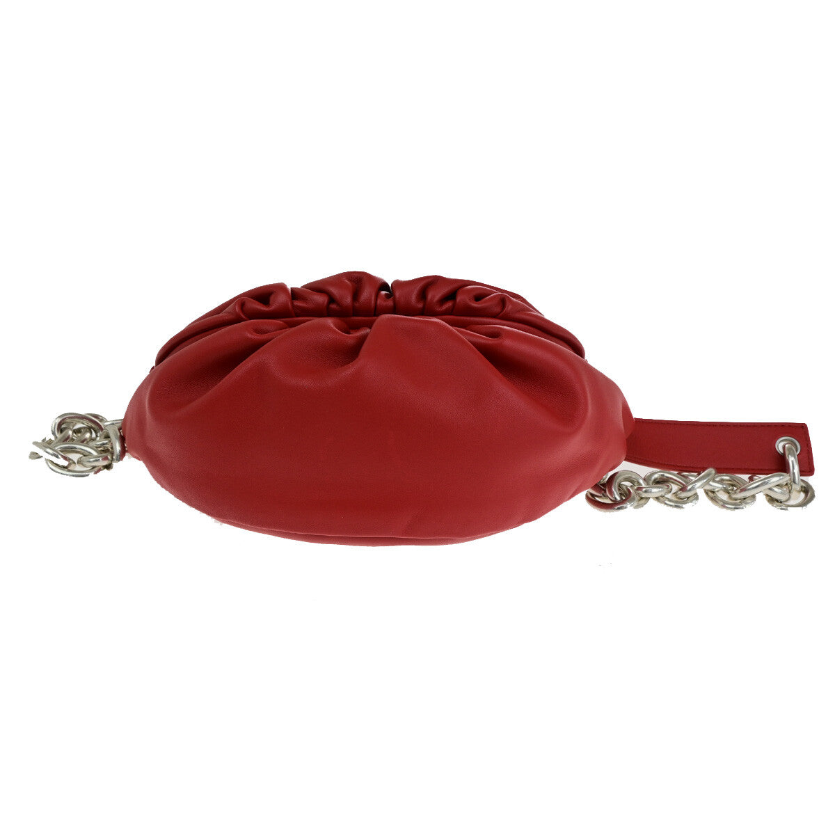 Bottega Veneta The Chain Pouch Leather, RED, LEATHER, Clutche & pouche