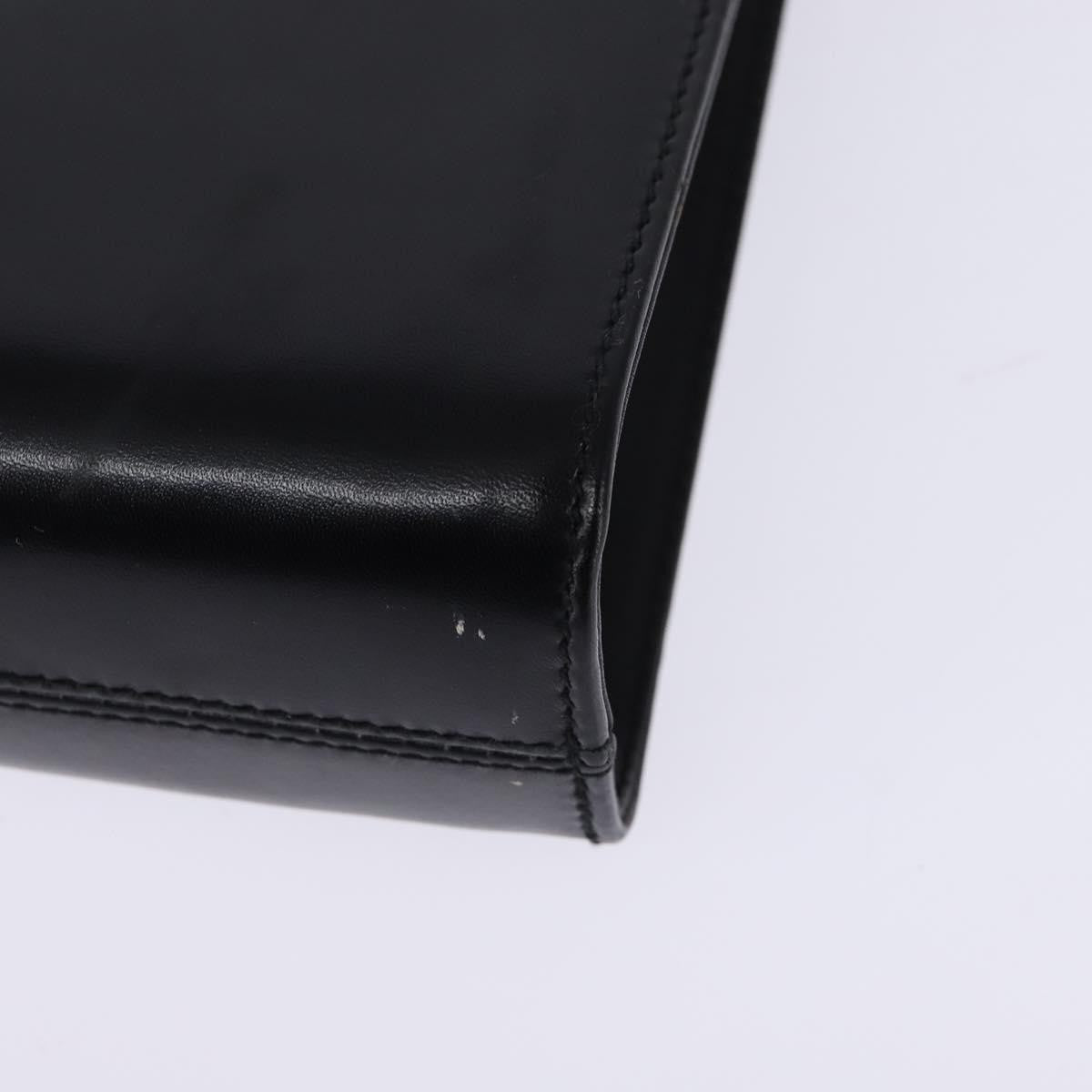 Salvatore Ferragamo Vintage Gancini Chain Shoulder Bag Leather, BLACK, LEATHER, Shoulder bag