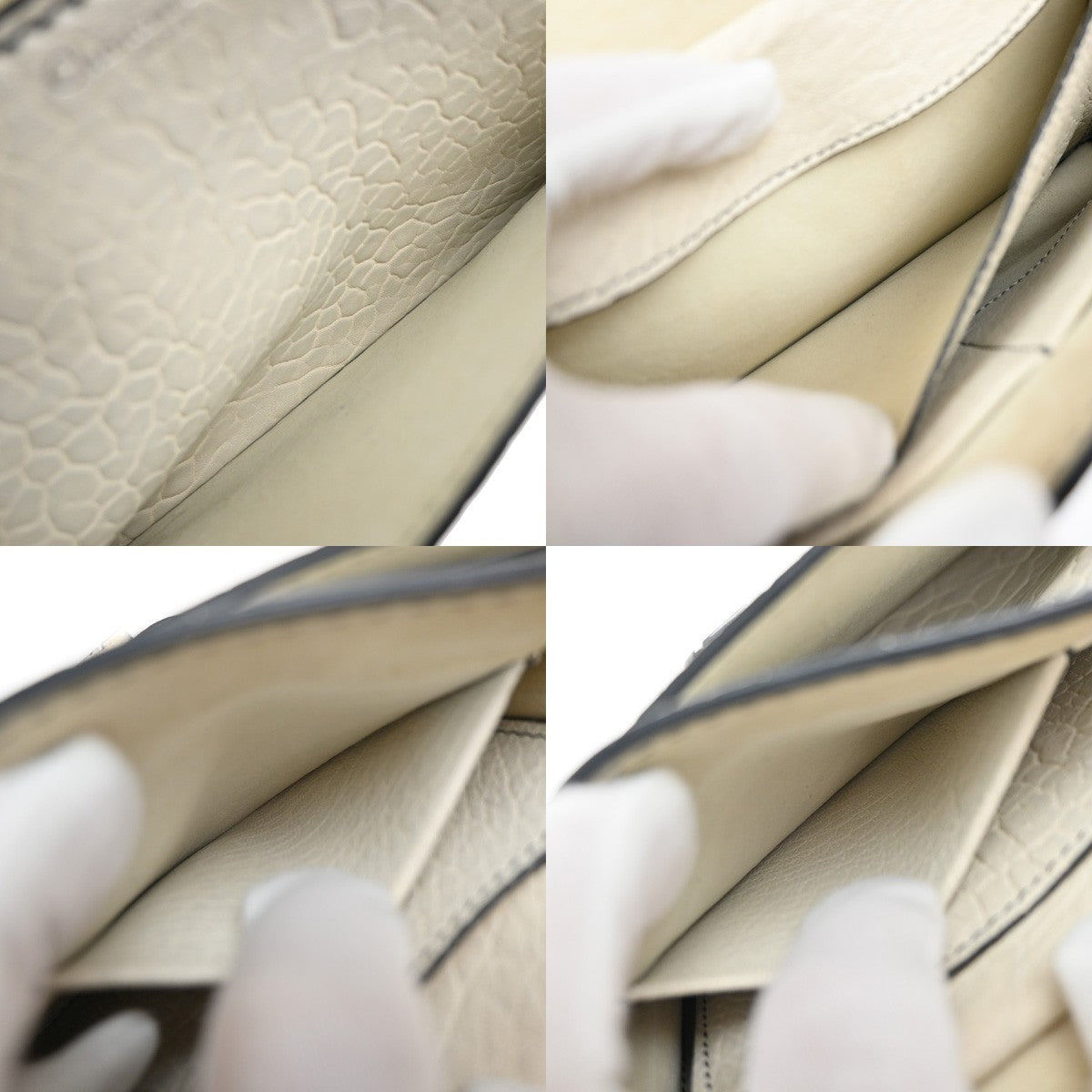Christian Dior J'Adior Flap Bag Canyon Grained Lambskin with Mosaic Detail, White, Leather, Shoulder Bag