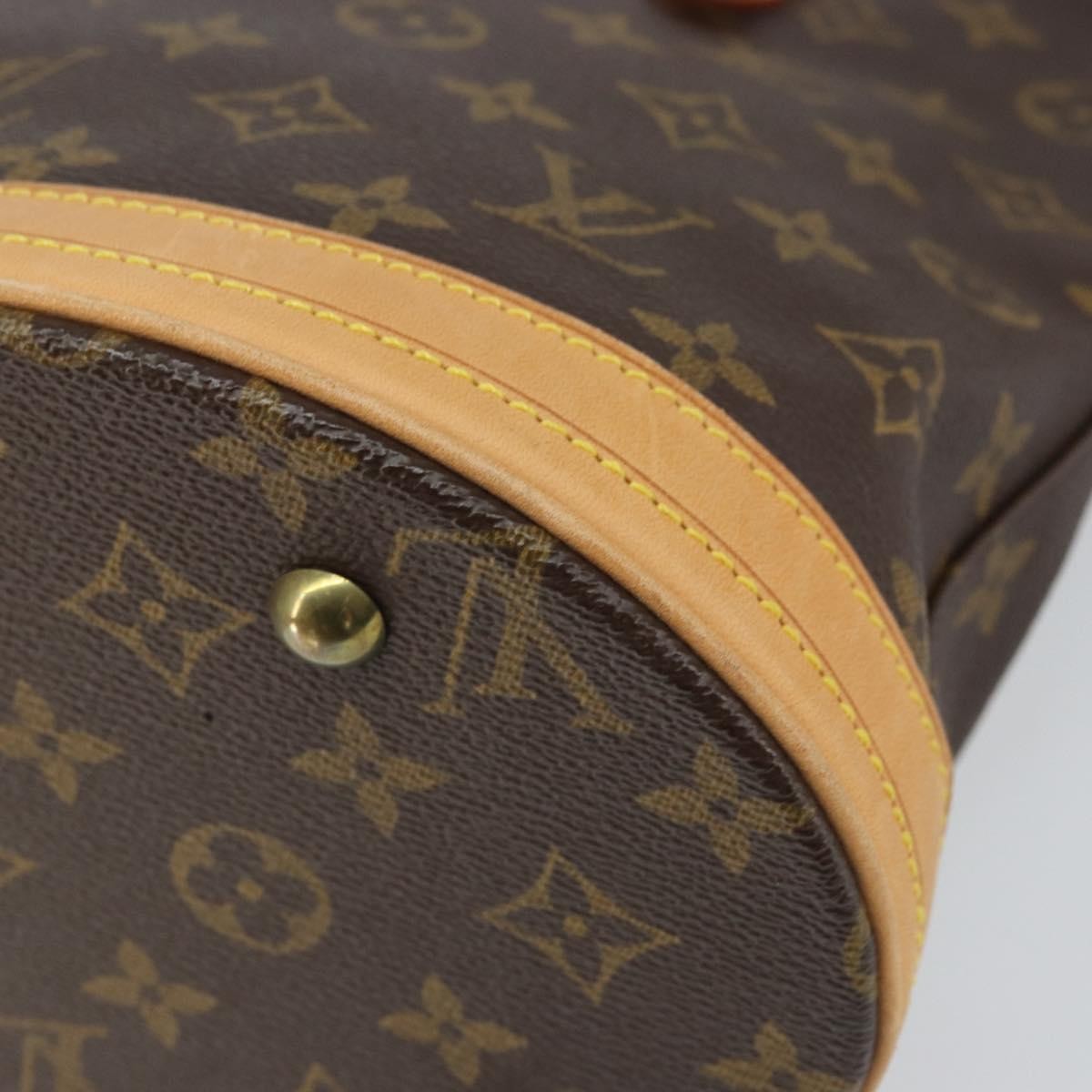 Louis Vuitton Petit Bucket Bag Monogram Canvas, BROWN, CANVAS, Tote bag