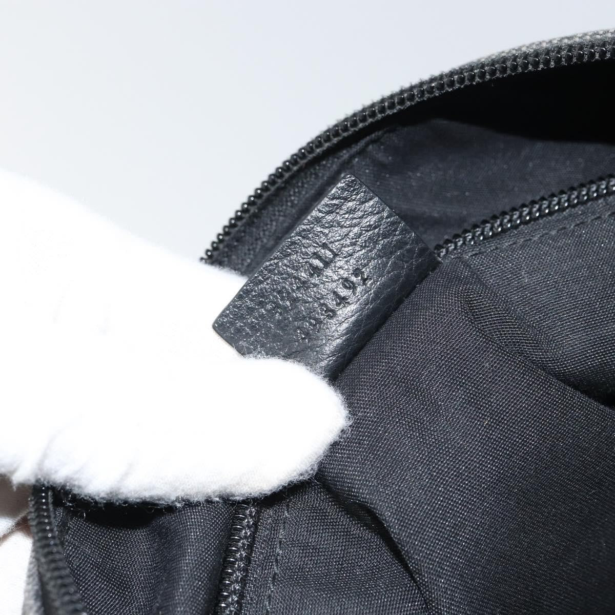 Gucci Zip Messenger Bag GG Denim, BLACK, CANVAS, Shoulder bag