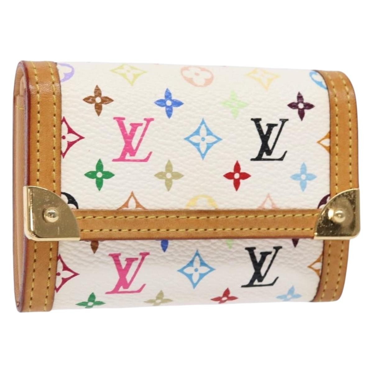 Louis Vuitton Porte-Monnaie Plat Coin Purse Monogram Multicolor, MULTICOLOUR, CANVAS, Wallets