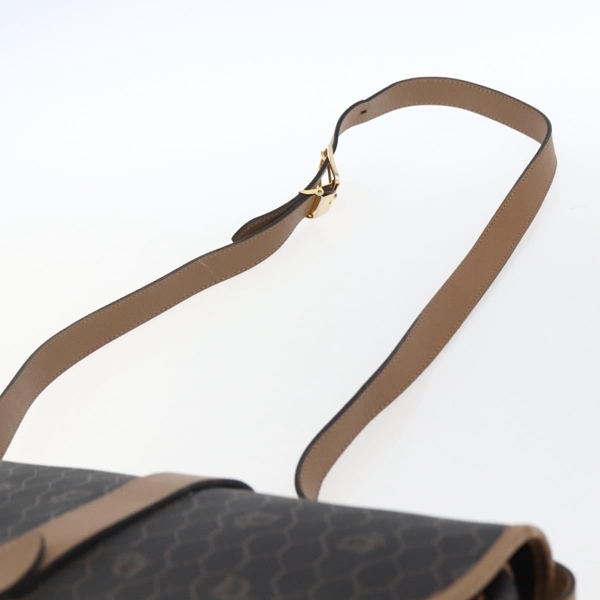 Christian Dior Vintage Honeycomb Shoulder Bag Canvas and Leather, BLACK, CANVAS, Shoulder bag