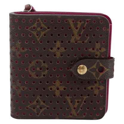 Louis Vuitton Perfo  Compact Zip Wallet Canvas, PINK, CANVAS, Wallets