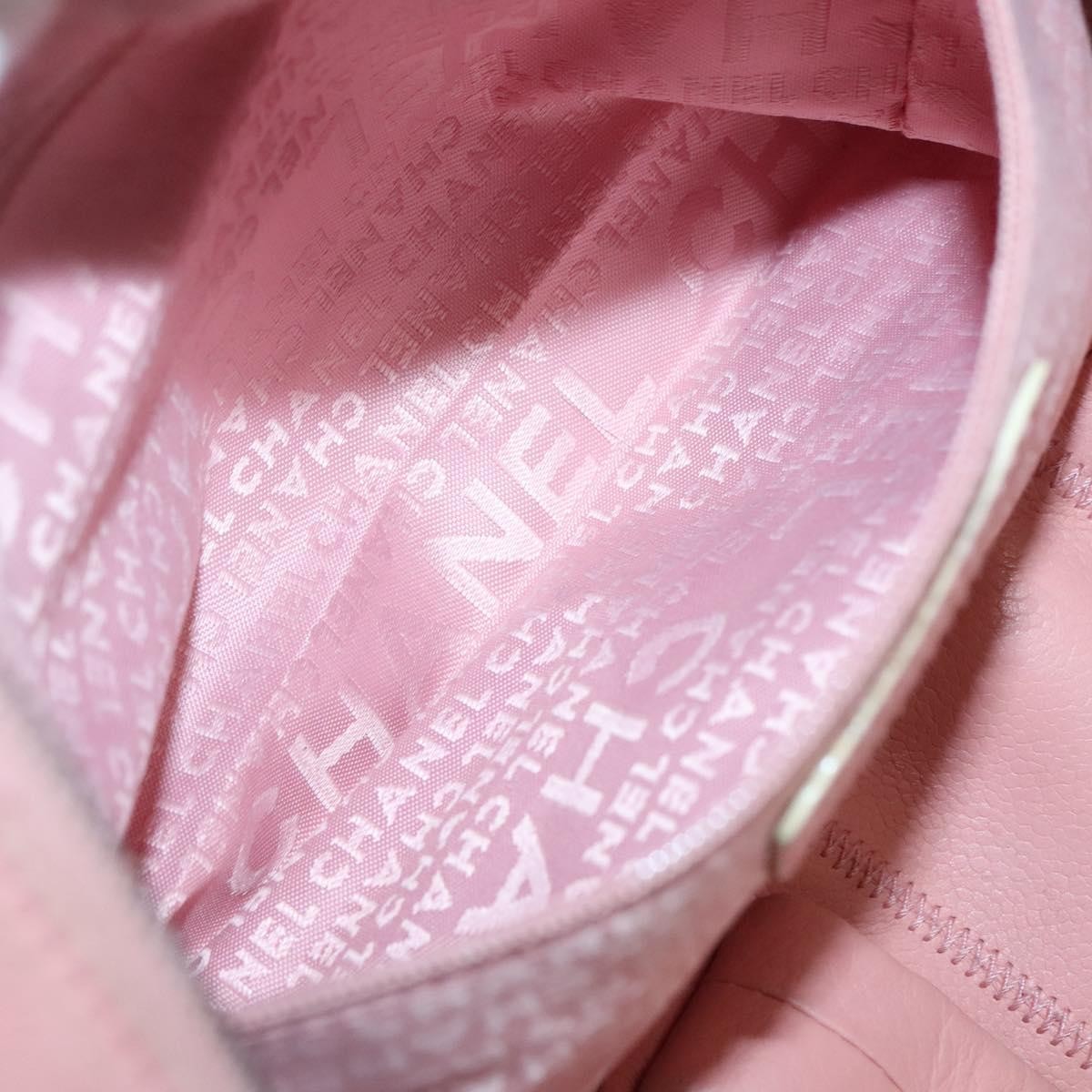 Chanel Chocolate Bar CC Bowler Bag Caviar skin, PINK, LEATHER, Handbag