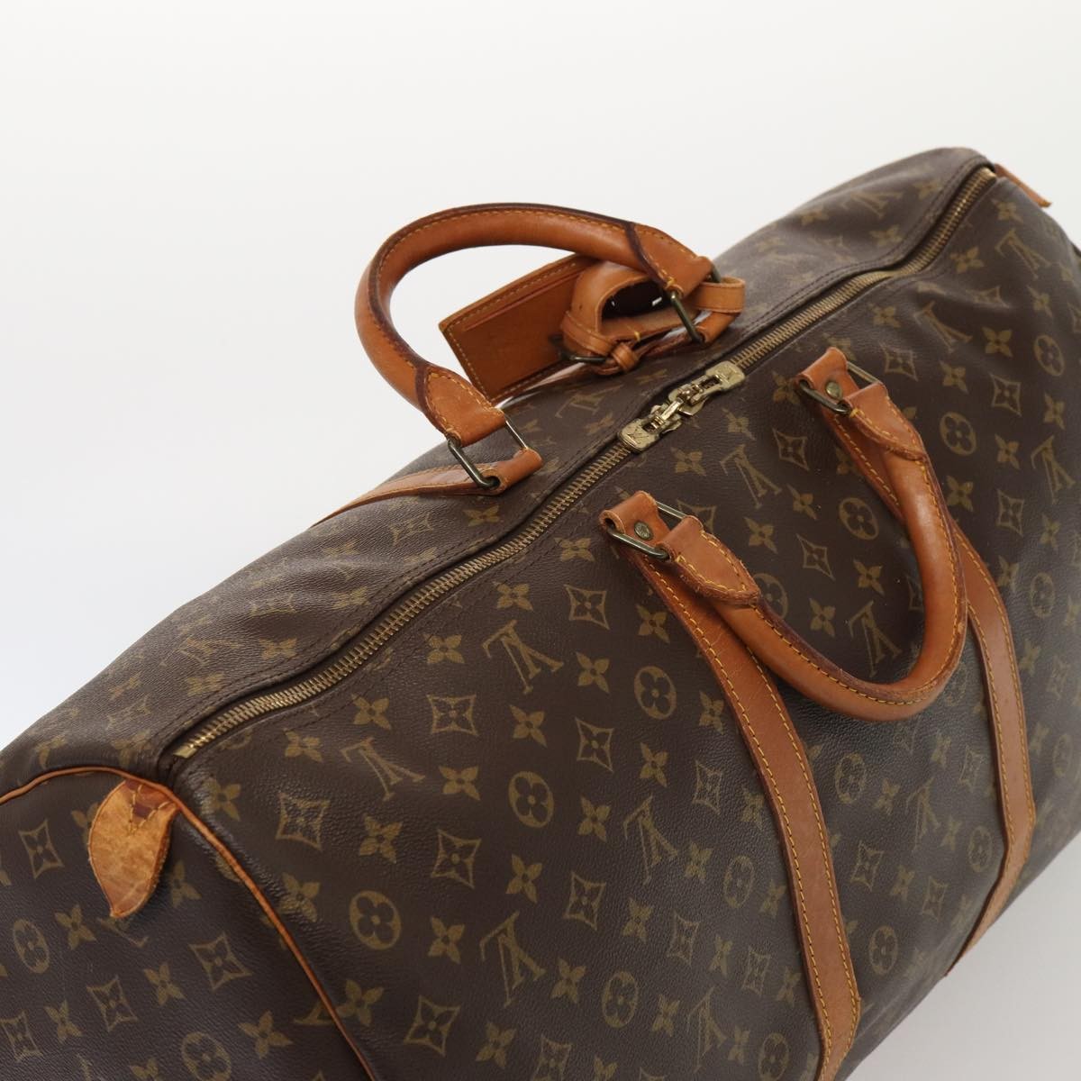 Louis Vuitton Keepall Bag Monogram Canvas, BROWN, CANVAS, Travel bag