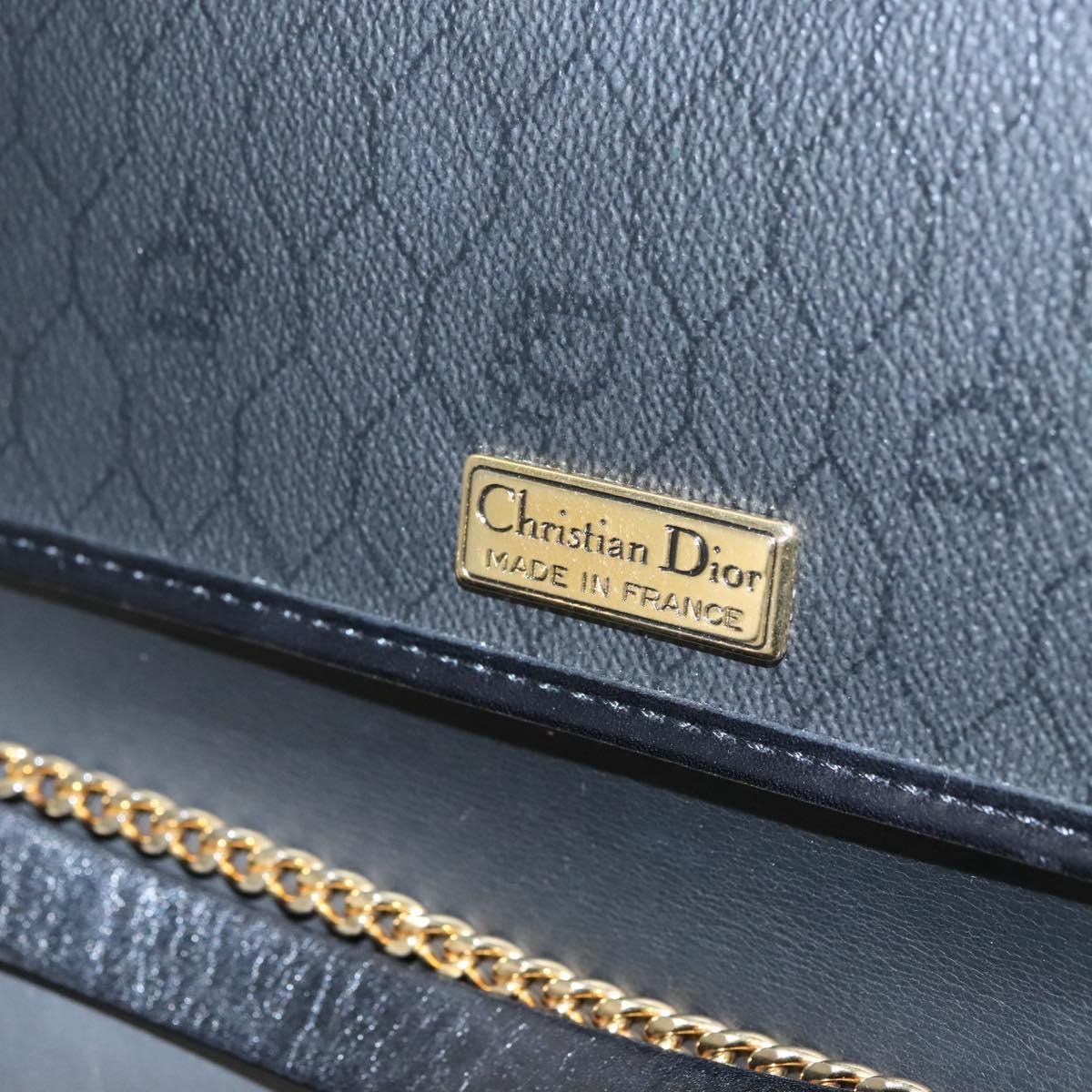 Christian Dior Vintage Honeycomb chain Canvas, BLACK, CANVAS, Handbag