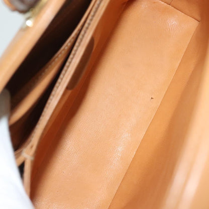 Gucci Vintage Convertible Bamboo Box Crossbody Bag Leather, BROWN, LEATHER, Handbag