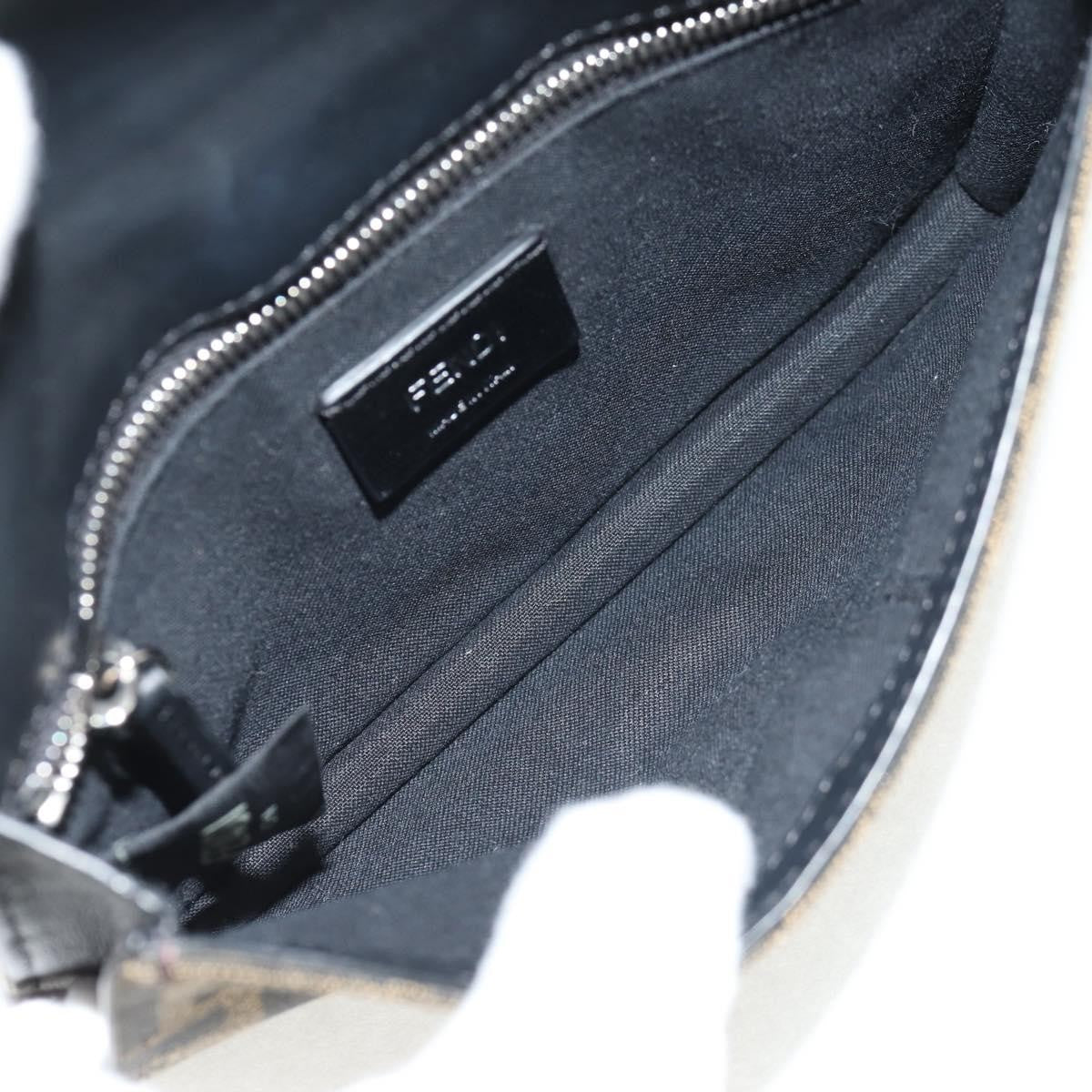 Fendi Baguette Convertible Belt Bag Zucca canvas, BLACK, CANVAS, Shoulder bag