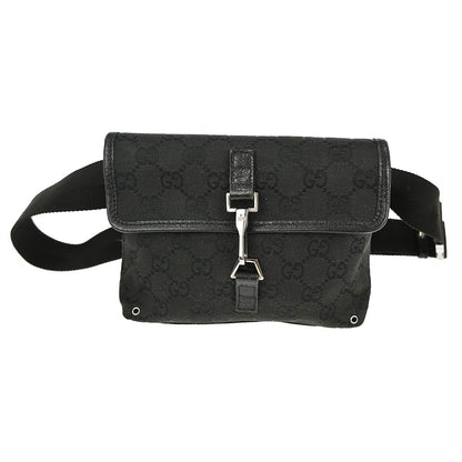 Gucci Vintage Jackie Waist Bag GG Canvas, BLACK, CANVAS, Clutche & pouche