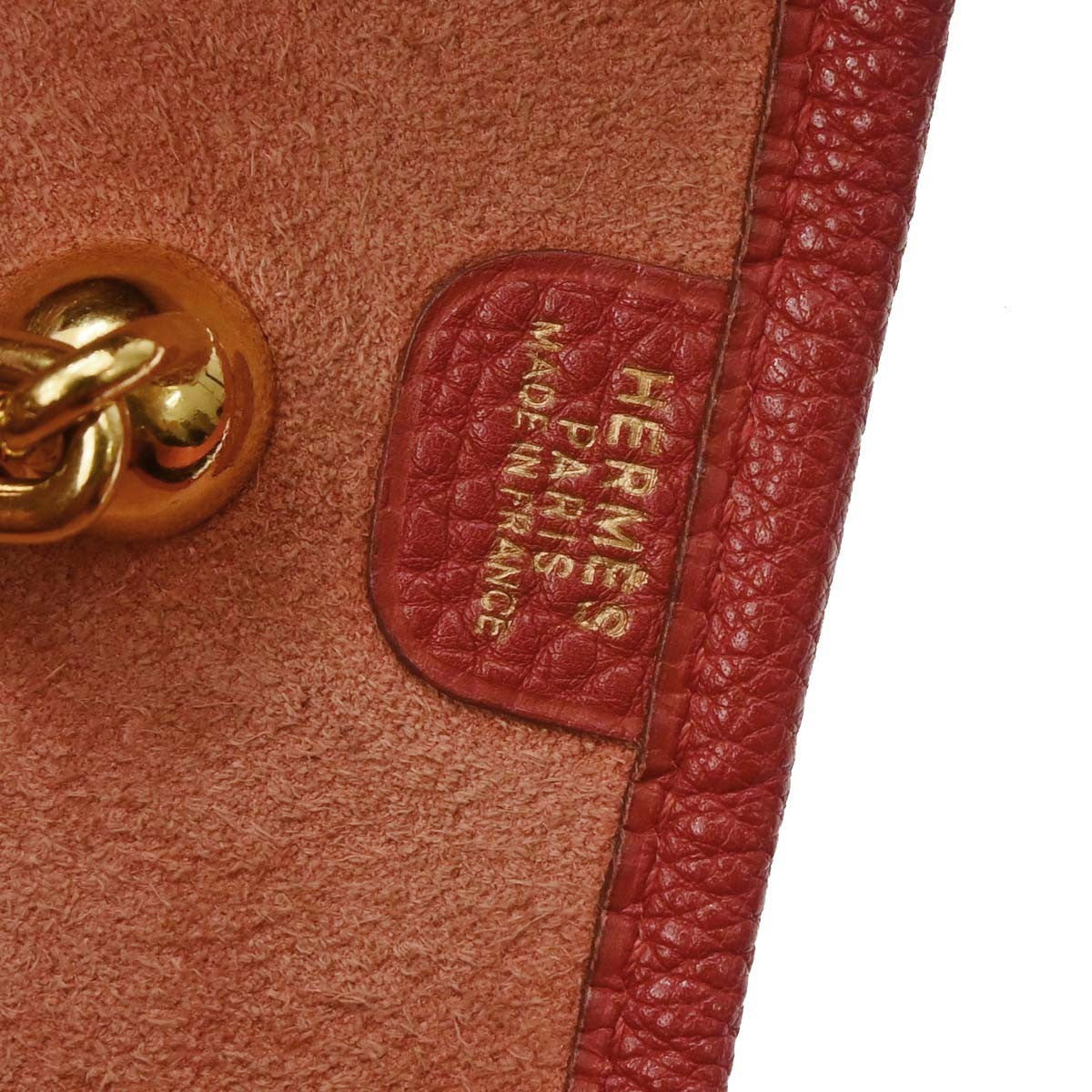 Hermes Vespa Bag Togo, RED, LEATHER, Shoulder bag