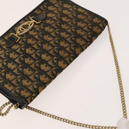 Christian Dior Vintage Trotter Shoulder Bag Canvas, BROWN, CANVAS, Shoulder bag