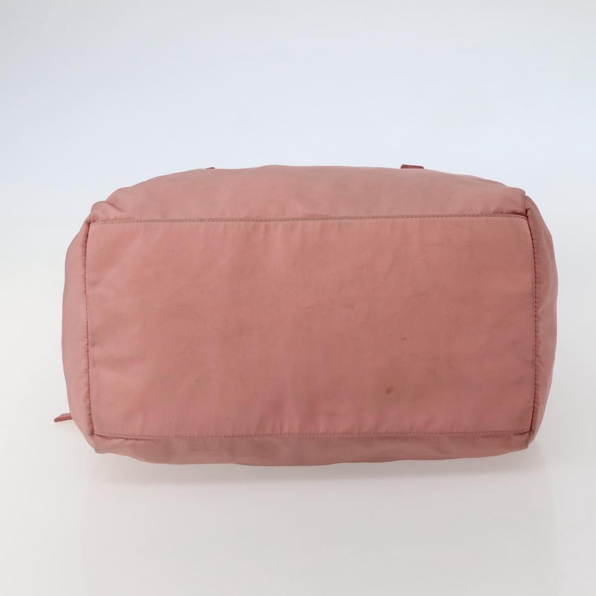 Prada Side Pocket Bauletto Bag Nylon with Leather, PINK, NYLON, Handbag