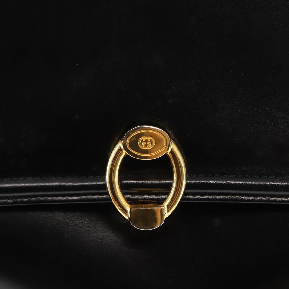 Gucci Vintage Shoulder Bag Leather, BLACK, LEATHER, Shoulder bag