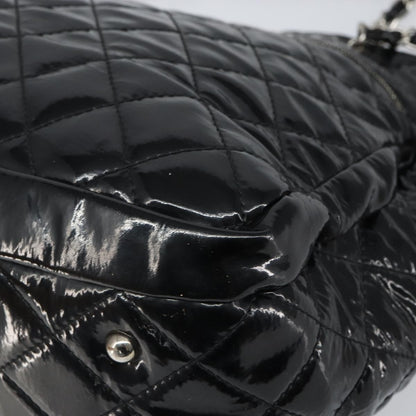 Chanel CC Charm Tote Quilted Patent Vinyl, BLACK, PATENT_LEATHER, Tote bag