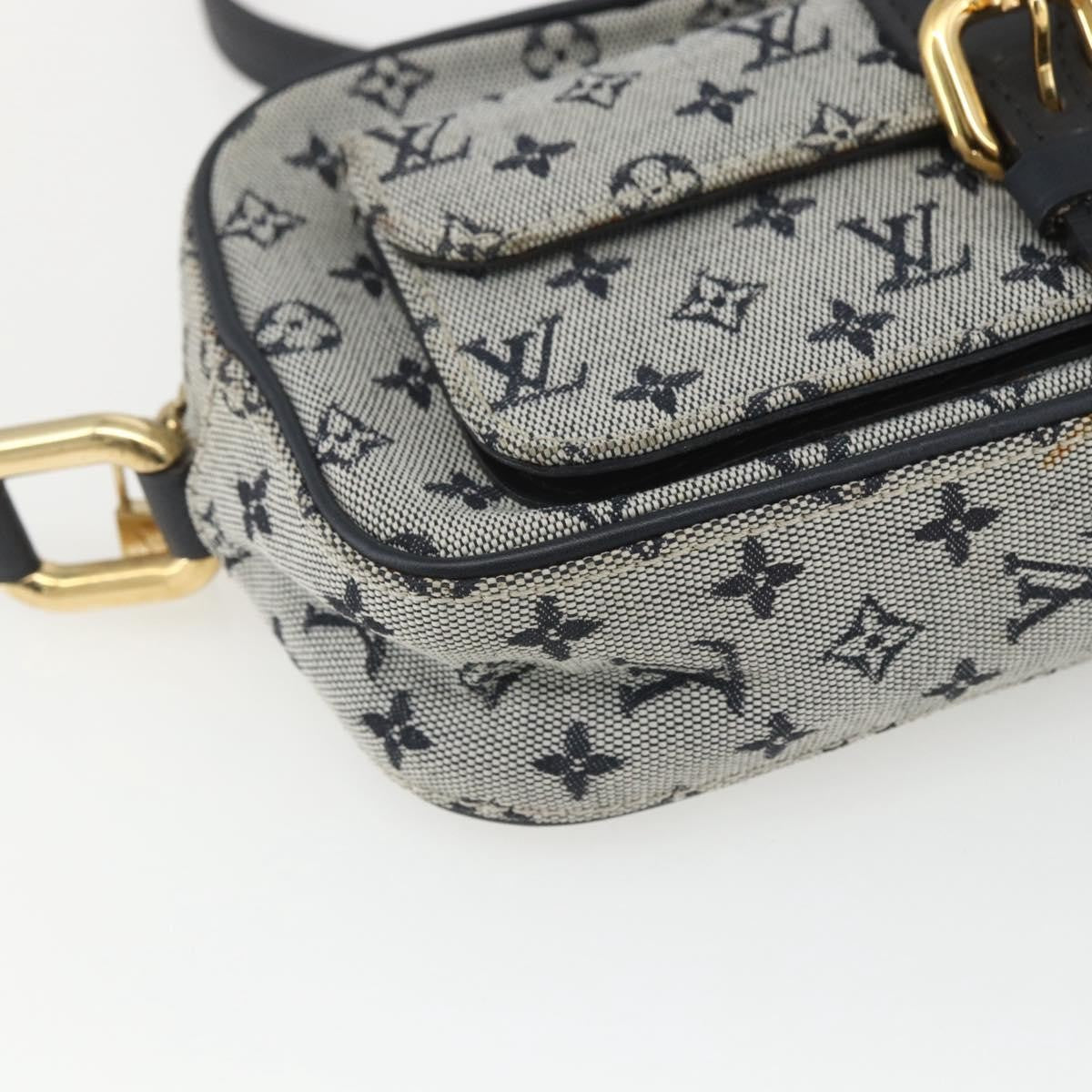 Louis Vuitton Juliette Crossbody Bag Mini Lin, BLUE, CANVAS, Shoulder bag