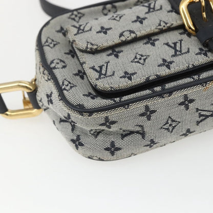 Louis Vuitton Juliette Crossbody Bag Mini Lin, BLUE, CANVAS, Shoulder bag