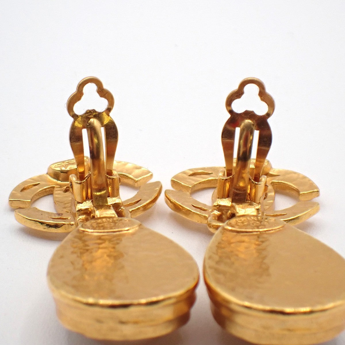Chanel CC Teardrop Earrings Metal with Faux Pearl, Gold, Gold Plated, Earrings