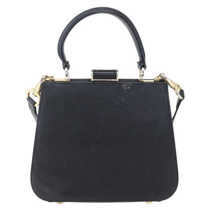 Salvatore Ferragamo Vintage Shoulder Bag Leather, BLACK, LEATHER, Shoulder bag