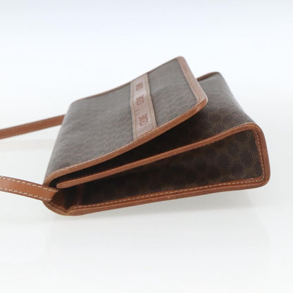 Celine Vintage Macadam Shoulder Bag Canvas and Leather, BROWN, CANVAS, Shoulder bag