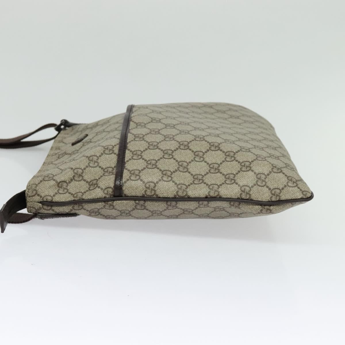 Gucci Zip Top Messenger Bag GG Coated Canvas, BEIGE, CANVAS, Shoulder bag