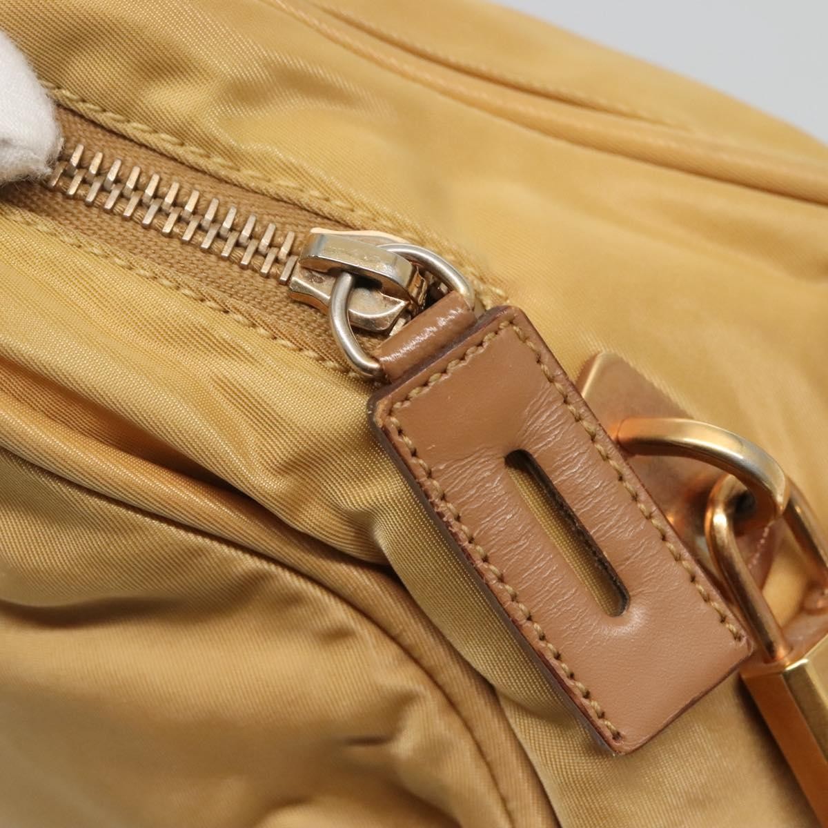 Prada Vintage Handbag Canvas, GOLD, NYLON, Handbag