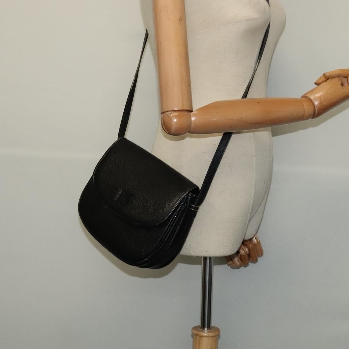 Burberry Flap Shoulder Bag Leather, BLACK, LEATHER, Shoulder bag